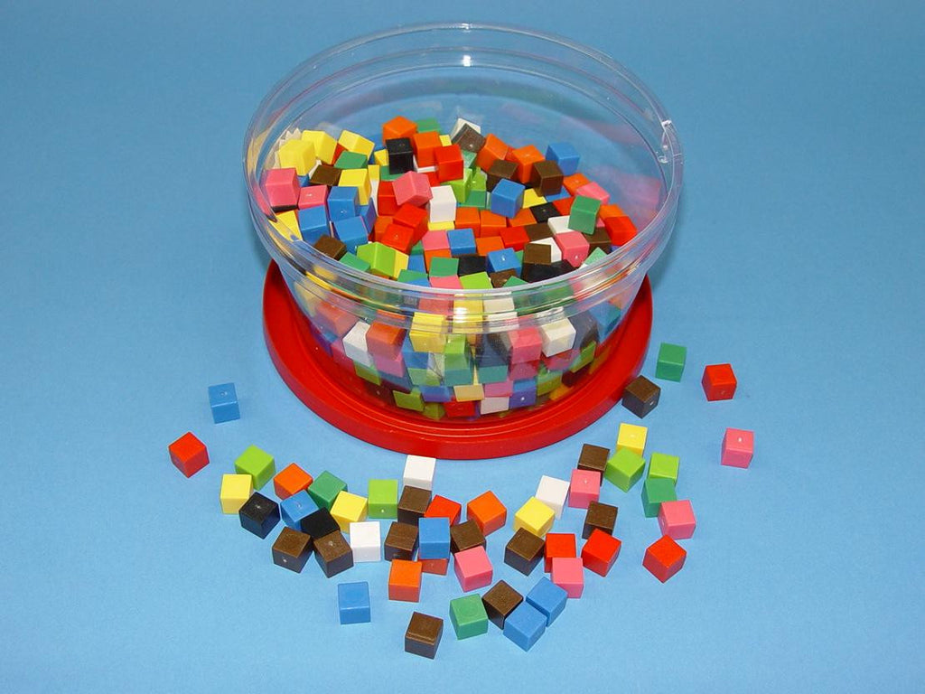 CUBES 1cm PLASTIC PKT 1000