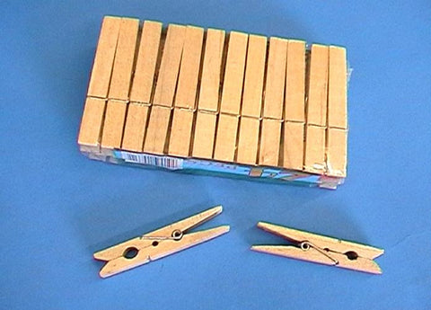 PEGS CLOTHES WOODEN  PKT 24