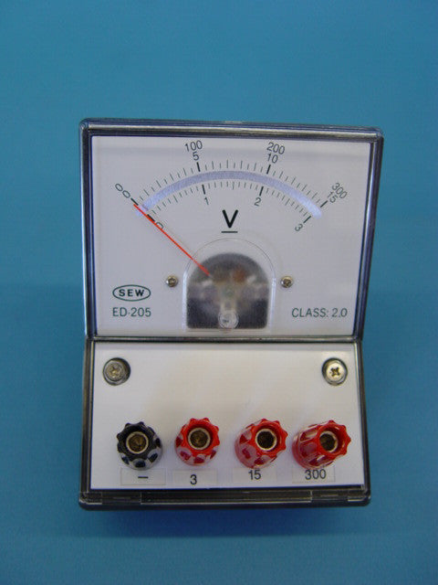 VOLTMETER 3/15/300V DC ED205
