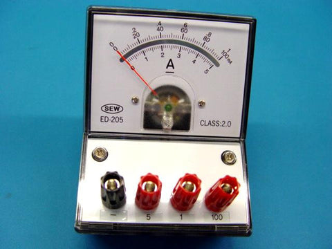 AMMETER 100mA/1/5A DC ED205