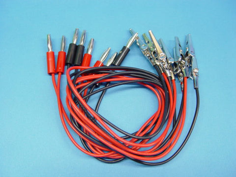 LEADS SET 8 BAN/CROC RED/BLK