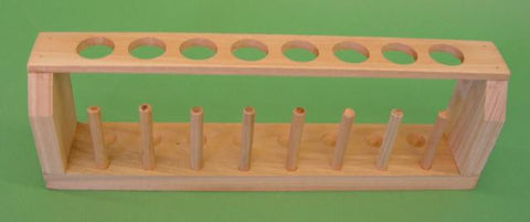 STAND TEST TUBE  8H 8P WOOD