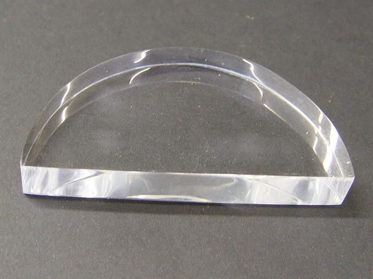 LENS SEMI-CIRCULAR PERSPEX