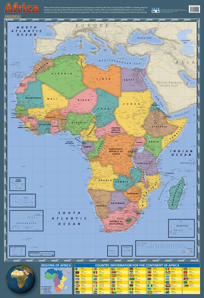 CHART AFRICA POLITICAL/PHYSIC.