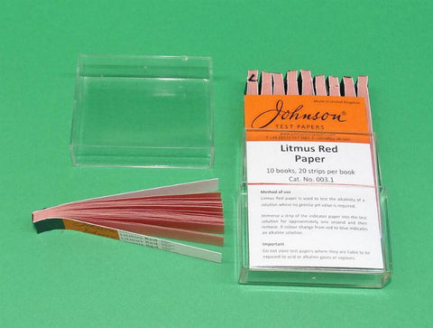 LITMUS PAPER  RED BOX OF 10
